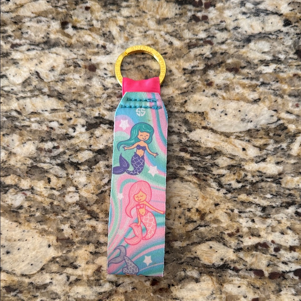 Simply Southern Gold Keychain with Pink and Blue Accents